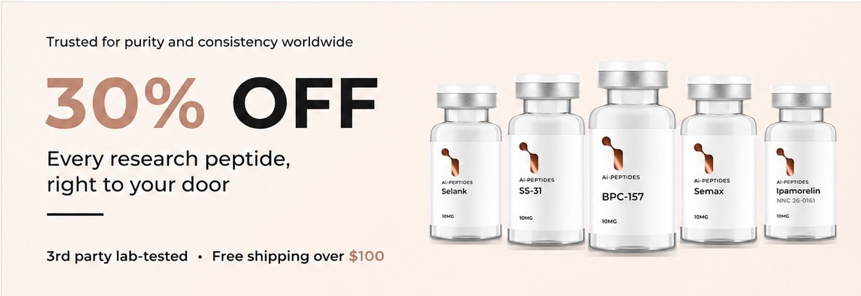 AI Peptides limited-time offer — 30% off research peptides