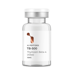TB-500 aids tissue repair and recovery in muscles/tendons; unapproved, risks unknown effects.