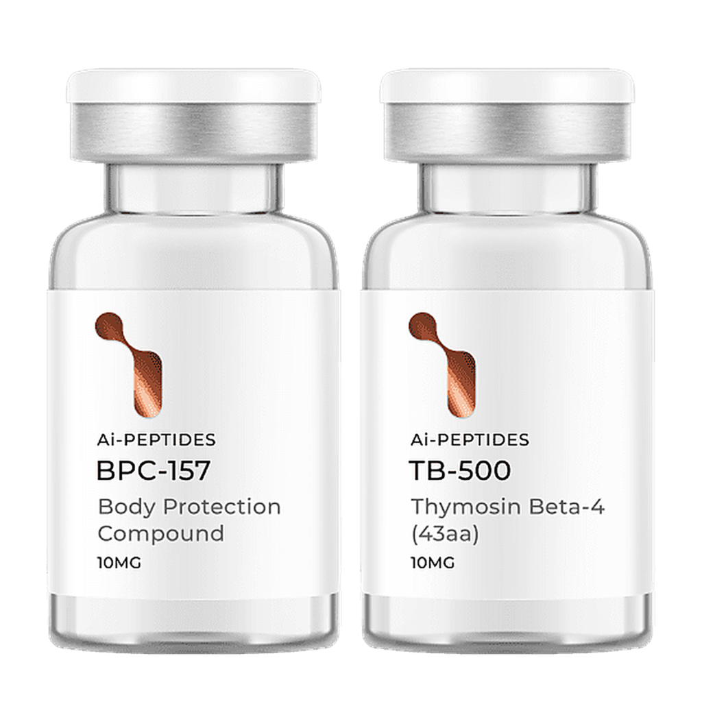 Injury Support peptide bundle, BPC-157 and TB-500 vials from Ai-Peptides